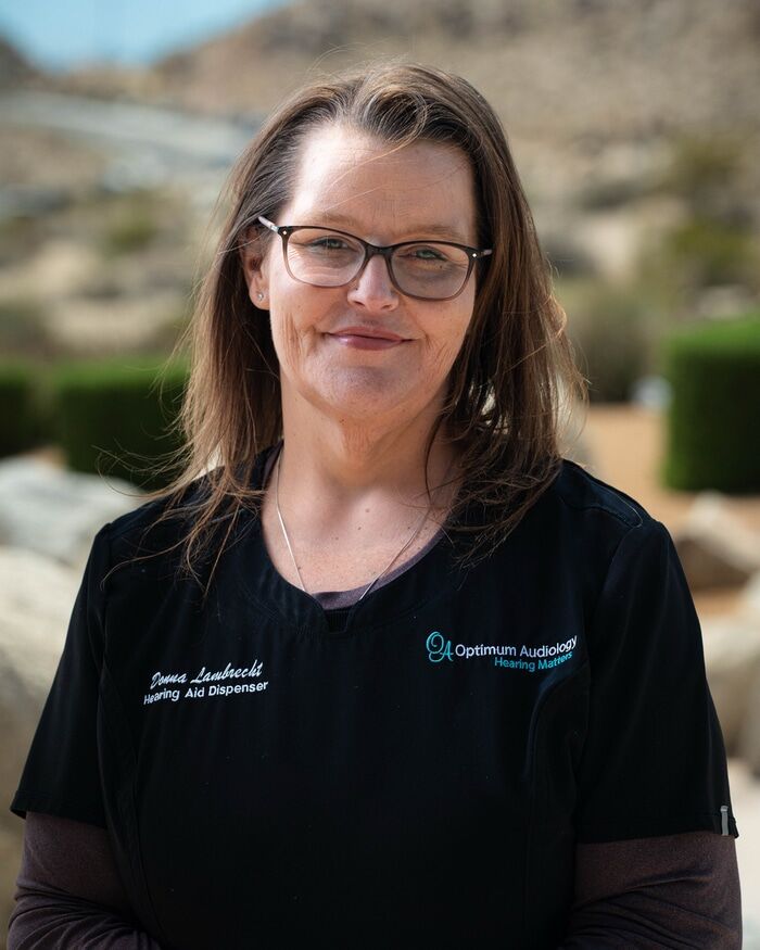 Donna Lambrecht, Jess Ranch Office Manager and Hearing Aid Dispenser at Optimum Audiology in Apple Valley, CA
